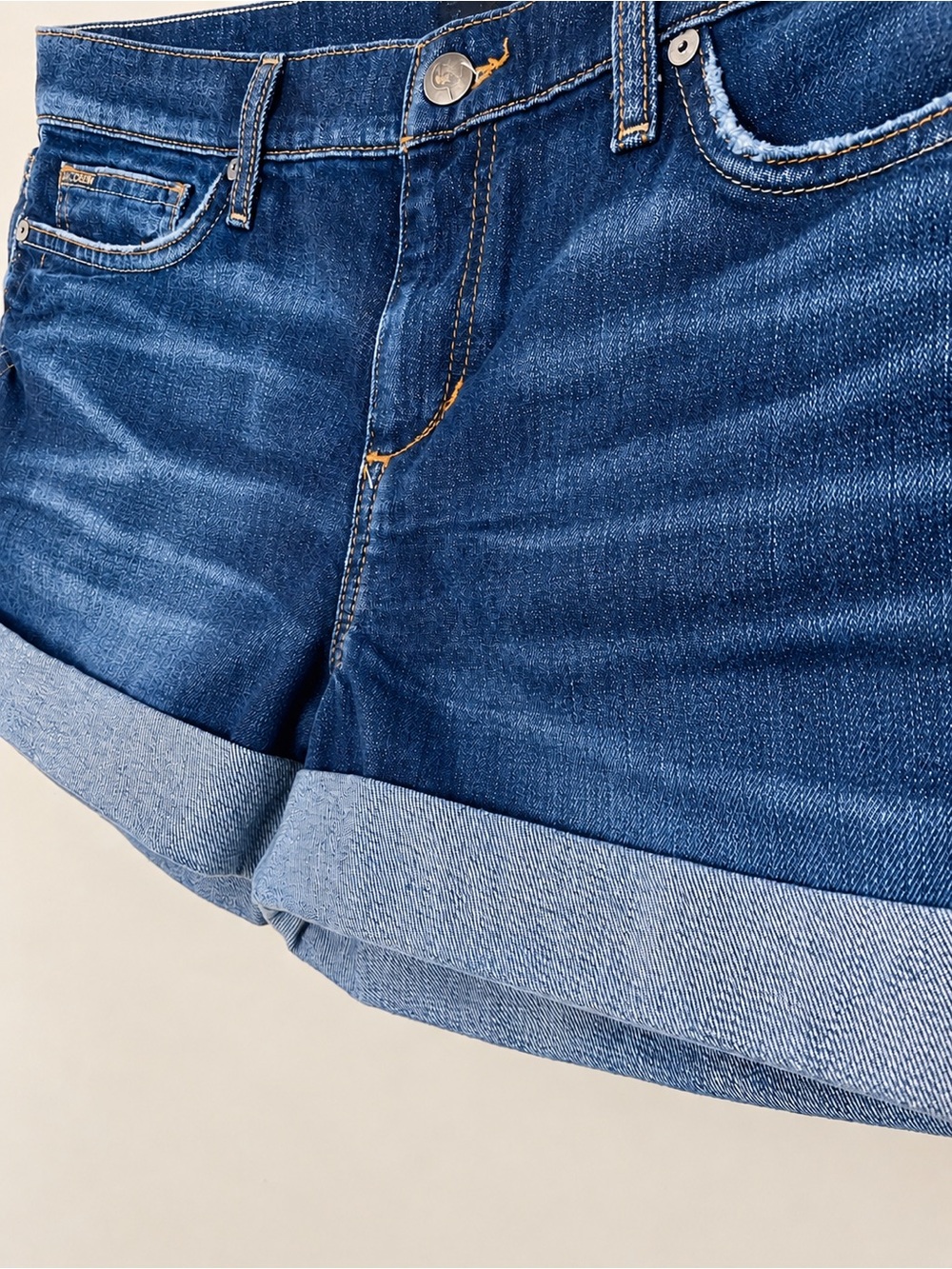 Joe’s Jeans Women’s “Sammy” Stitched, Cuffed Denim Vintage Inspired Shorts - Picture 5 of 9